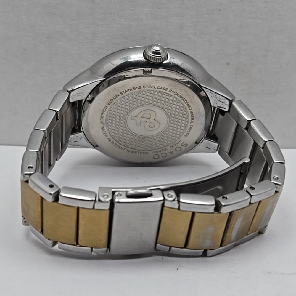 Womens SO & CO New York Madison Date Watch 5052B Mineral Crystal New Battery - Picture 9 of 10